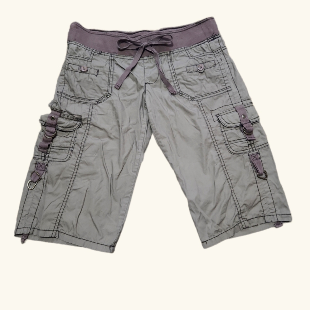 YOUNIQUE Cargo Shorts, Size Small, 100% Cotton, Light Brown